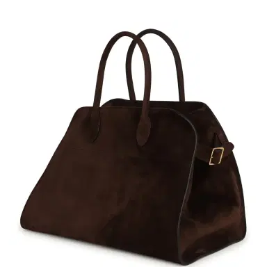 The Row The Row Soft Margaux 15 Bag Mocha Suede Gold Hardware | Thumbnail 5 The Row The Row Soft Margaux 15 Bag Mocha Suede Gold Hardware | Thumbnail 5