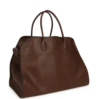 The Row The Row Soft Margaux 17 Bag Deep Brown Saddle Silver Hardware | Thumbnail 2 The Row The Row Soft Margaux 17 Bag Deep Brown Saddle Silver Hardware | Thumbnail 2