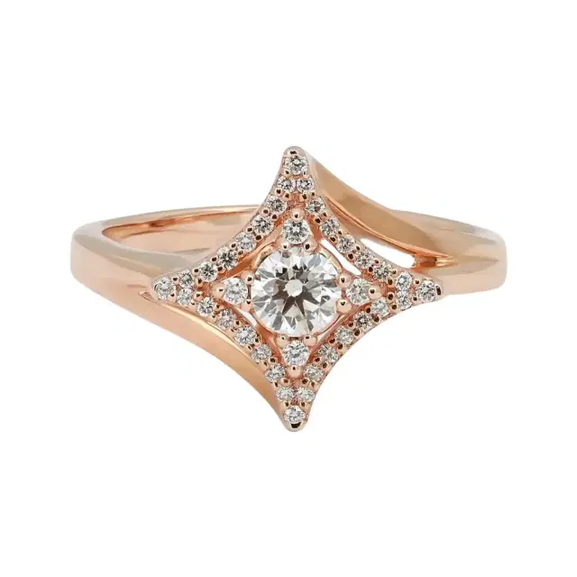 Salvini Salvini 18K Rose Gold Diamond Halo Engagement Ring Sz. 6.5 by The Solist