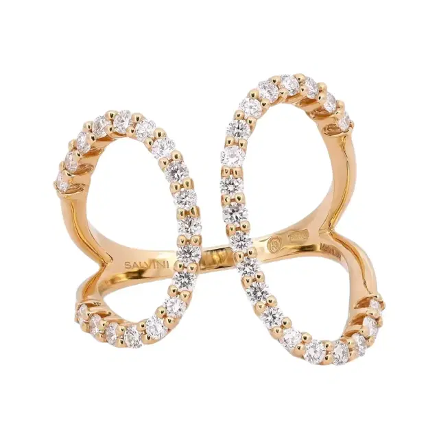 Salvini Salvini 18K Rose Gold Diamond Open Style Wrap Ring Sz. 5.75 by The Solist