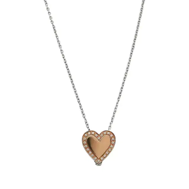 Salvini Salvini 18K White & Rose Gold Diamond Heart Pendant Necklace by The Solist