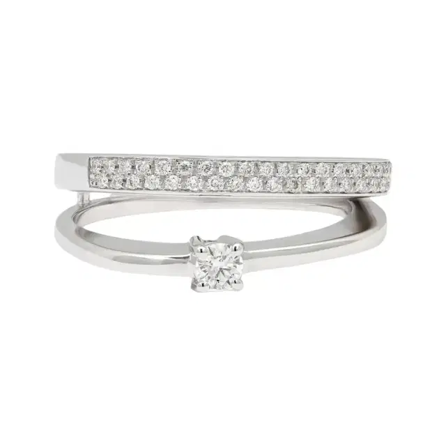 Salvini Salvini 18K White Gold Diamond Band Ring Sz. 6.5 by The Solist