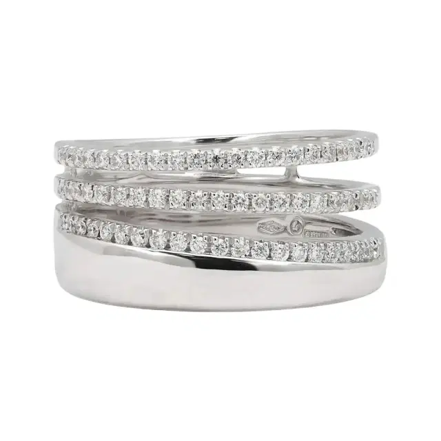 Salvini Salvini 18K White Gold Diamond Band Ring Sz. 6.75 by The Solist