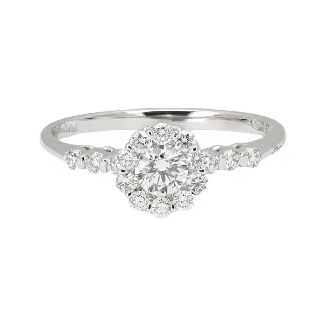 Salvini Salvini 18K White Gold Diamond Halo Engagement Ring Sz. 6.75 by The Solist