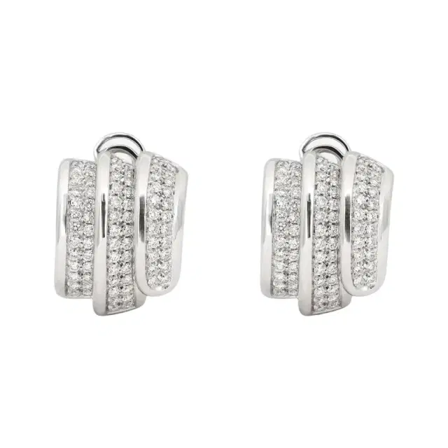 Salvini Salvini 18K White Gold Diamond Huggie Earrings by The Solist