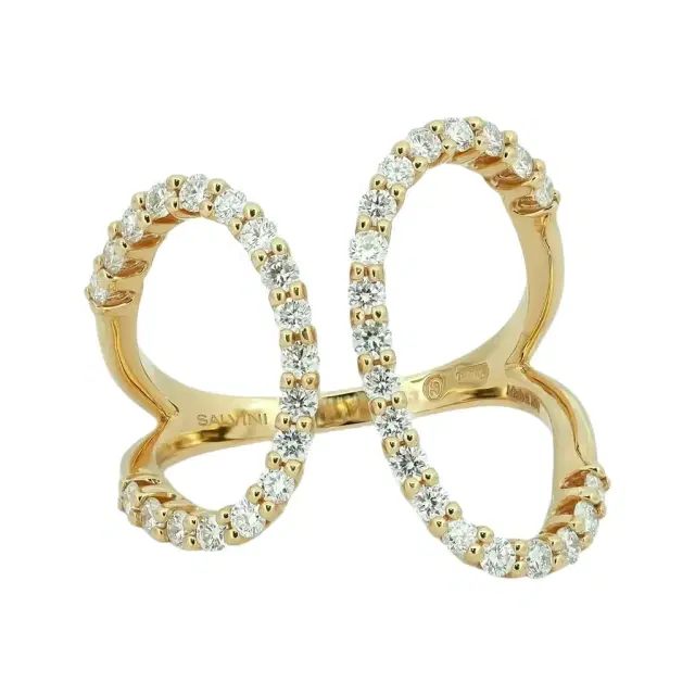 Salvini Salvini 18K Yellow Gold Diamond Open Style Wrap Ring Sz. 5.5 by The Solist