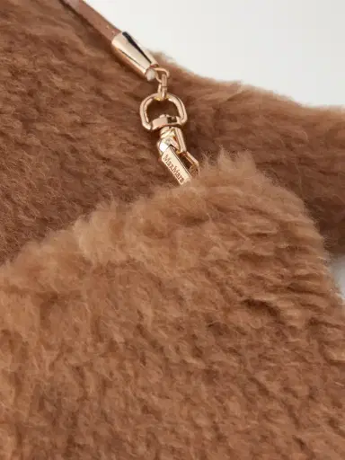 Max Mara Ombrat2 Camel Wool And Silk-blend Gloves | Thumbnail 2