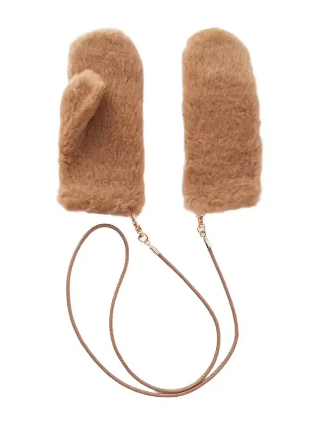 Max Mara Ombrat2 Camel Wool And Silk-blend Gloves