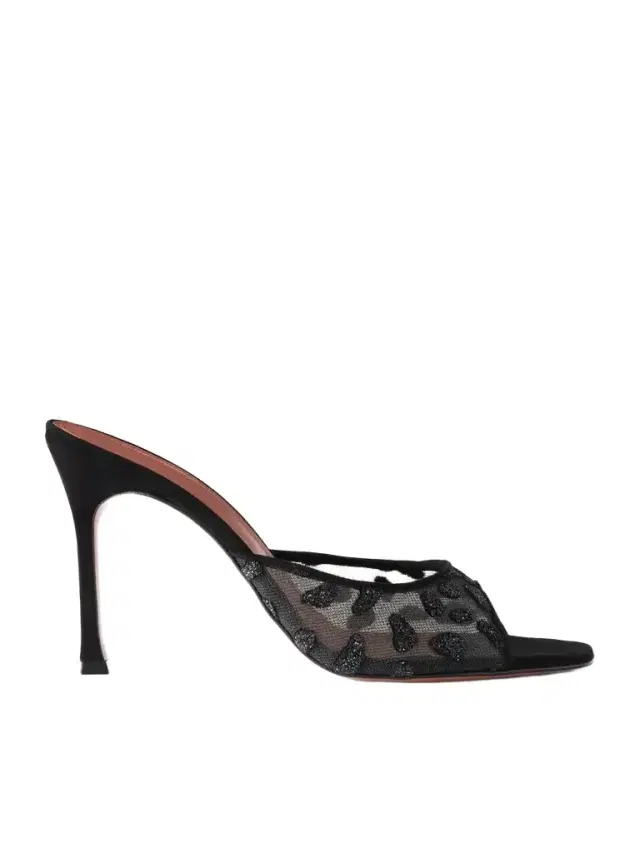 Amina Muaddi Alexa 95 Embellished Mesh Sandals
