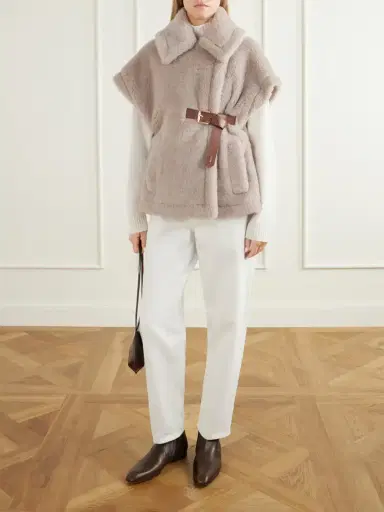 Max Mara Newabavo Belted Alpaca, Wool And Silk-blend Cape | Thumbnail 2