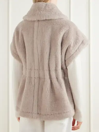 Max Mara Newabavo Belted Alpaca, Wool And Silk-blend Cape | Thumbnail 3