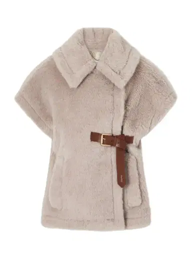 Max Mara Newabavo Belted Alpaca, Wool And Silk-blend Cape | Thumbnail 1