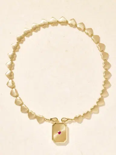 Marie Lichtenberg Love Scapular 18-karat Gold And Ruby Necklace | Thumbnail 4 Marie Lichtenberg Love Scapular 18-karat Gold And Ruby Necklace | Thumbnail 4