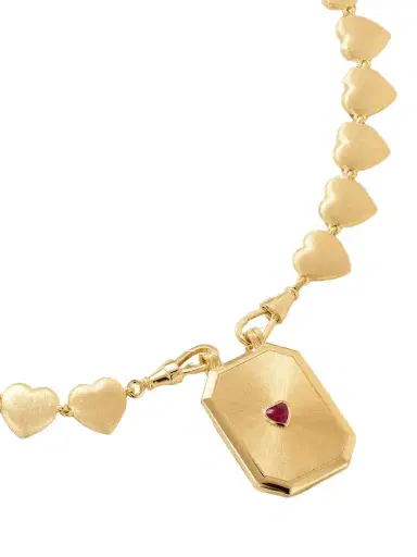Marie Lichtenberg Love Scapular 18-karat Gold And Ruby Necklace | Thumbnail 1 Marie Lichtenberg Love Scapular 18-karat Gold And Ruby Necklace | Thumbnail 1