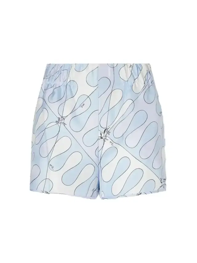 PUCCI Printed Silk-twill Shorts