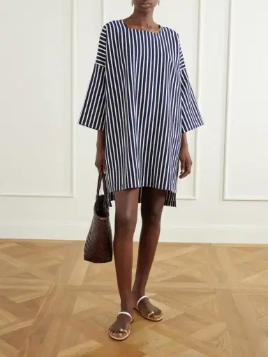 Les Vacances D’Irina Mariniere Striped Cotton Mini Dress | Thumbnail 2