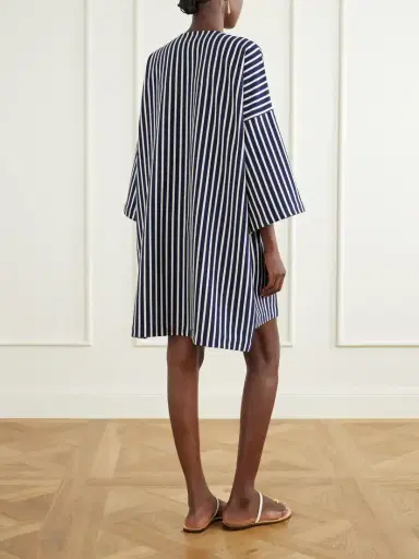 Les Vacances D’Irina Mariniere Striped Cotton Mini Dress | Thumbnail 3