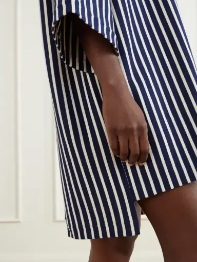 Les Vacances D’Irina Mariniere Striped Cotton Mini Dress | Thumbnail 4