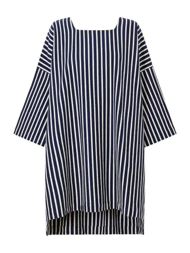Les Vacances D’Irina Mariniere Striped Cotton Mini Dress | Thumbnail 1