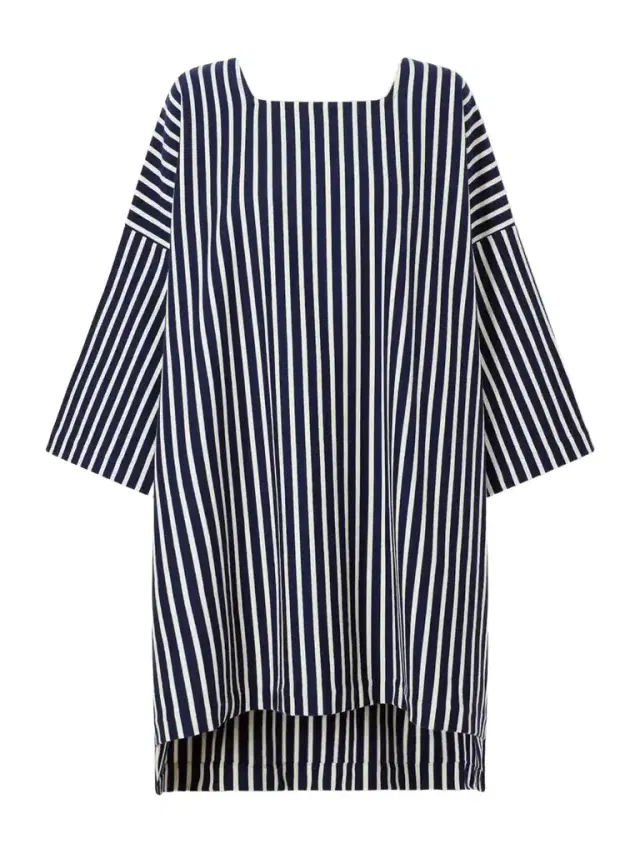 Les Vacances D’Irina Mariniere Striped Cotton Mini Dress