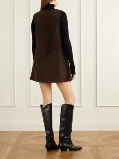 Frame The Safari Tent Suede Mini Dress | Thumbnail 3 Frame The Safari Tent Suede Mini Dress | Thumbnail 3