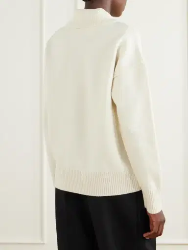 AMI PARIS Intarsia Wool Polo Sweater | Thumbnail 3 AMI PARIS Intarsia Wool Polo Sweater | Thumbnail 3