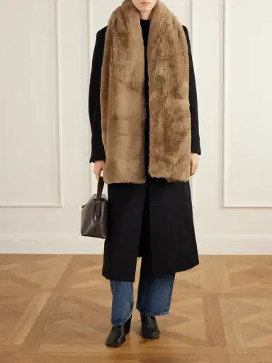 Max Mara Satin And Plush-trimmed Scarf | Thumbnail 2