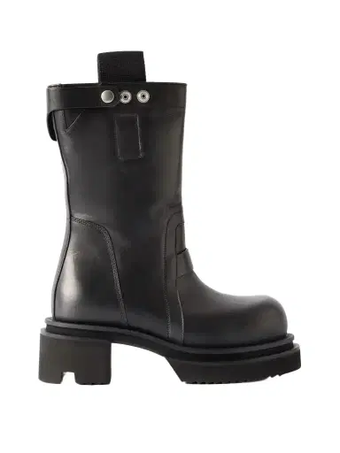 Rick Owens Bogun Leather Knee Boots | Thumbnail 1