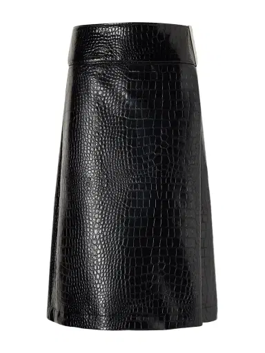 Sportmax Croc-effect Glossed Midi Skirt | Thumbnail 1 Sportmax Croc-effect Glossed Midi Skirt | Thumbnail 1