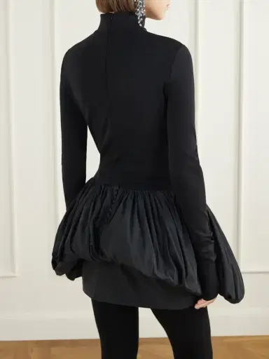 Magda Butrym Wool-blend Jersey And Shell Balloon Mini Dress | Thumbnail 3