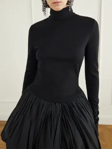 Magda Butrym Wool-blend Jersey And Shell Balloon Mini Dress | Thumbnail 4