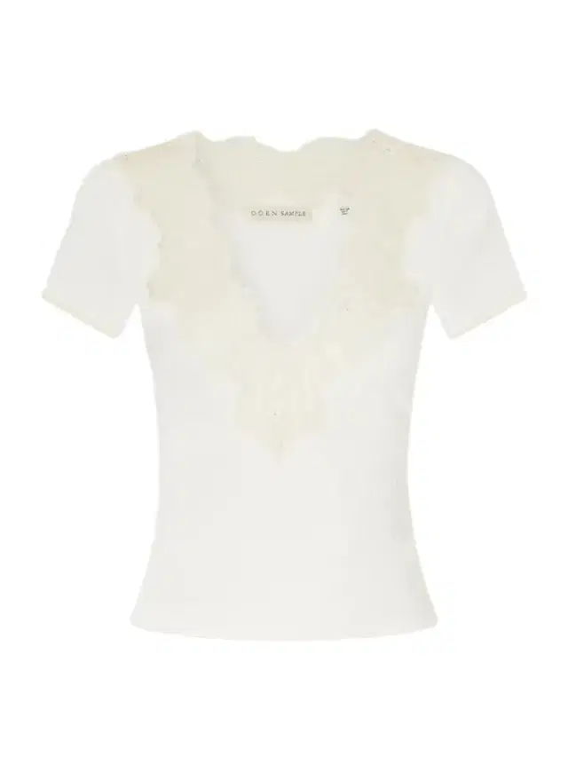 DÔEN Nalia Lace-trimmed Organic Cotton T-shirt
