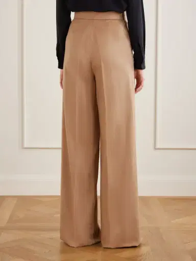 Max Mara Camel Wool Wide-leg Pants | Thumbnail 4