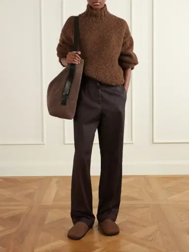 Lauren Manoogian Alpaca, Merino Wool And Cotton-blend Turtleneck Sweater | Thumbnail 2 Lauren Manoogian Alpaca, Merino Wool And Cotton-blend Turtleneck Sweater | Thumbnail 2