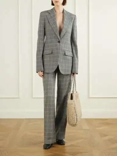 Stella McCartney Prince Of Wales Wool Blazer | Thumbnail 2