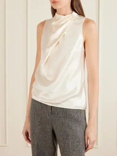 Gabriela Hearst Melina Draped Silk-satin Blouse | Thumbnail 3