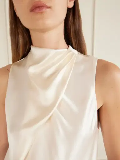 Gabriela Hearst Melina Draped Silk-satin Blouse | Thumbnail 5