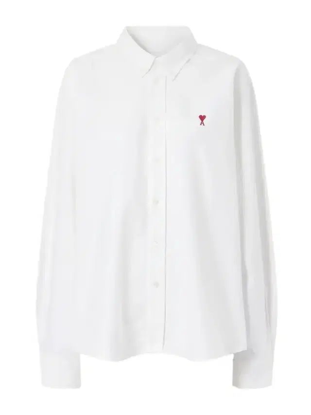 AMI PARIS Adc Embroidered Cotton Oxford Shirt