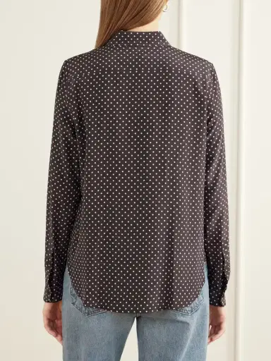 Nili Lotan Gaia Polk-dot Silk-crepe De Chine Shirt | Thumbnail 4