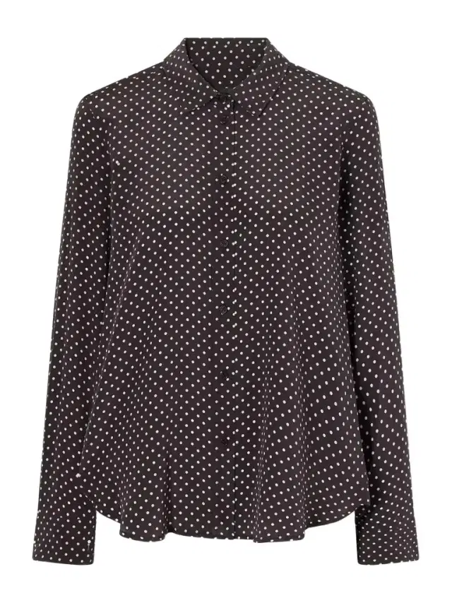 Nili Lotan Gaia Polk-dot Silk-crepe De Chine Shirt