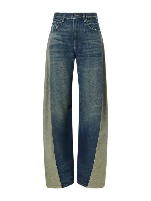 Haikure Clyde Double Vintage Blue Mid-rise Wide-leg Jeans