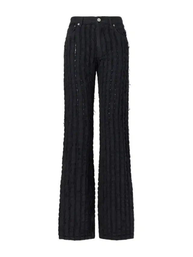 Haikure Star Bull Stripe Distressed High-waist Straight-leg Jeans