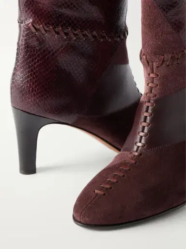 Zimmermann Alchemy 75 Patchwork Leather And Suede Knee Boots | Thumbnail 5