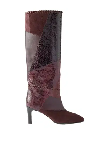 Zimmermann Alchemy 75 Patchwork Leather And Suede Knee Boots | Thumbnail 1