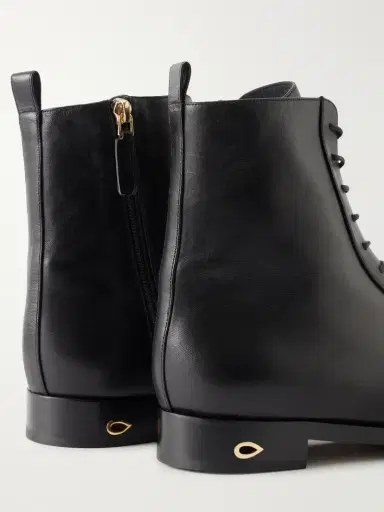 Jennifer Chamandi Brando Patent Leather-trimmed Leather Ankle Boots | Thumbnail 5 Jennifer Chamandi Brando Patent Leather-trimmed Leather Ankle Boots | Thumbnail 5