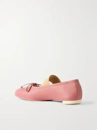 MM6 MAISON MARGIELA Bow-detailed Leather Ballet Flats | Thumbnail 3 MM6 MAISON MARGIELA Bow-detailed Leather Ballet Flats | Thumbnail 3