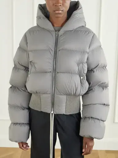 Rick Owens Cinched Hooded Cropped Shell Jacket | Thumbnail 3 Rick Owens Cinched Hooded Cropped Shell Jacket | Thumbnail 3