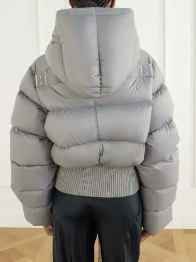 Rick Owens Cinched Hooded Cropped Shell Jacket | Thumbnail 4 Rick Owens Cinched Hooded Cropped Shell Jacket | Thumbnail 4