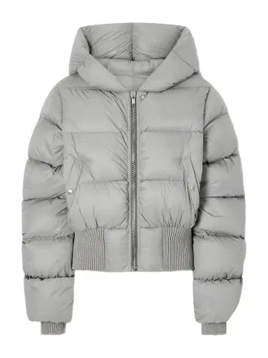 Rick Owens Cinched Hooded Cropped Shell Jacket | Thumbnail 1 Rick Owens Cinched Hooded Cropped Shell Jacket | Thumbnail 1