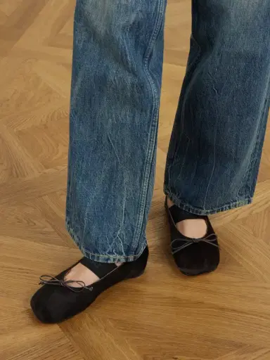 MM6 MAISON MARGIELA Bow-detailed Calf Hair Ballet Flats | Thumbnail 2 MM6 MAISON MARGIELA Bow-detailed Calf Hair Ballet Flats | Thumbnail 2